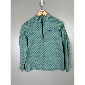 Peter Millar women's Notre Dame quarter zip pullover golf shirt large sporty
